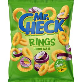 Mr.Check onion taste corn chips, 150g.